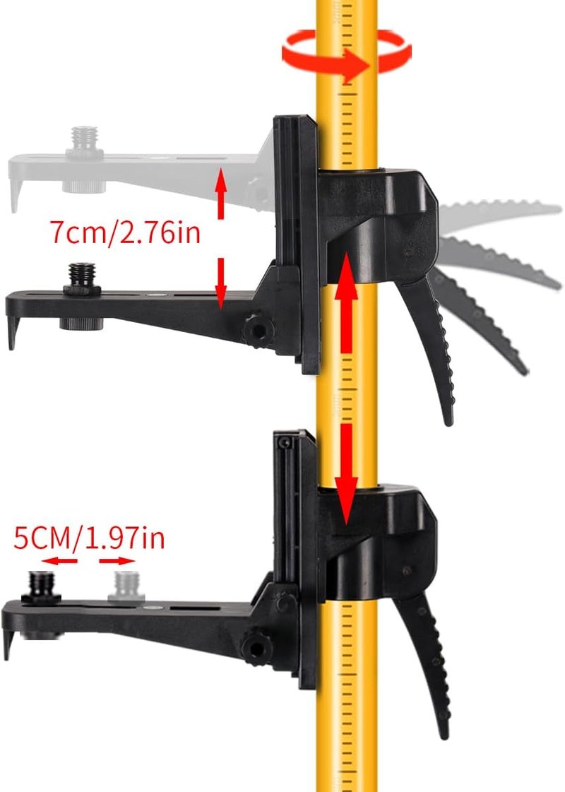 SMTOER Mounting Bracket Clamps with 1/4''-20 and 5/8''-11 Threads, Adapter for Telescoping Support Poles - Image 5